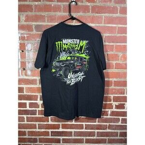 Monster Energy Monster Mayhem Jeep T-Shirt Black Y2K Style Graphic Men’s XL